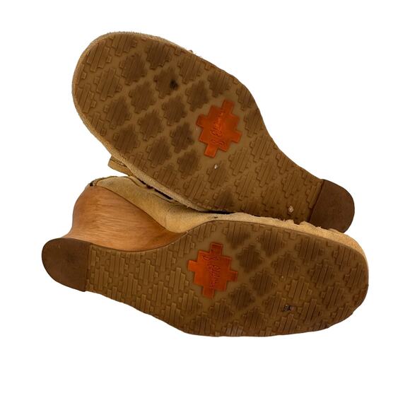 Sam Edelman Angelina Suede Wood Wedge Moccasins Size 8.5 - Picture 2 of 9